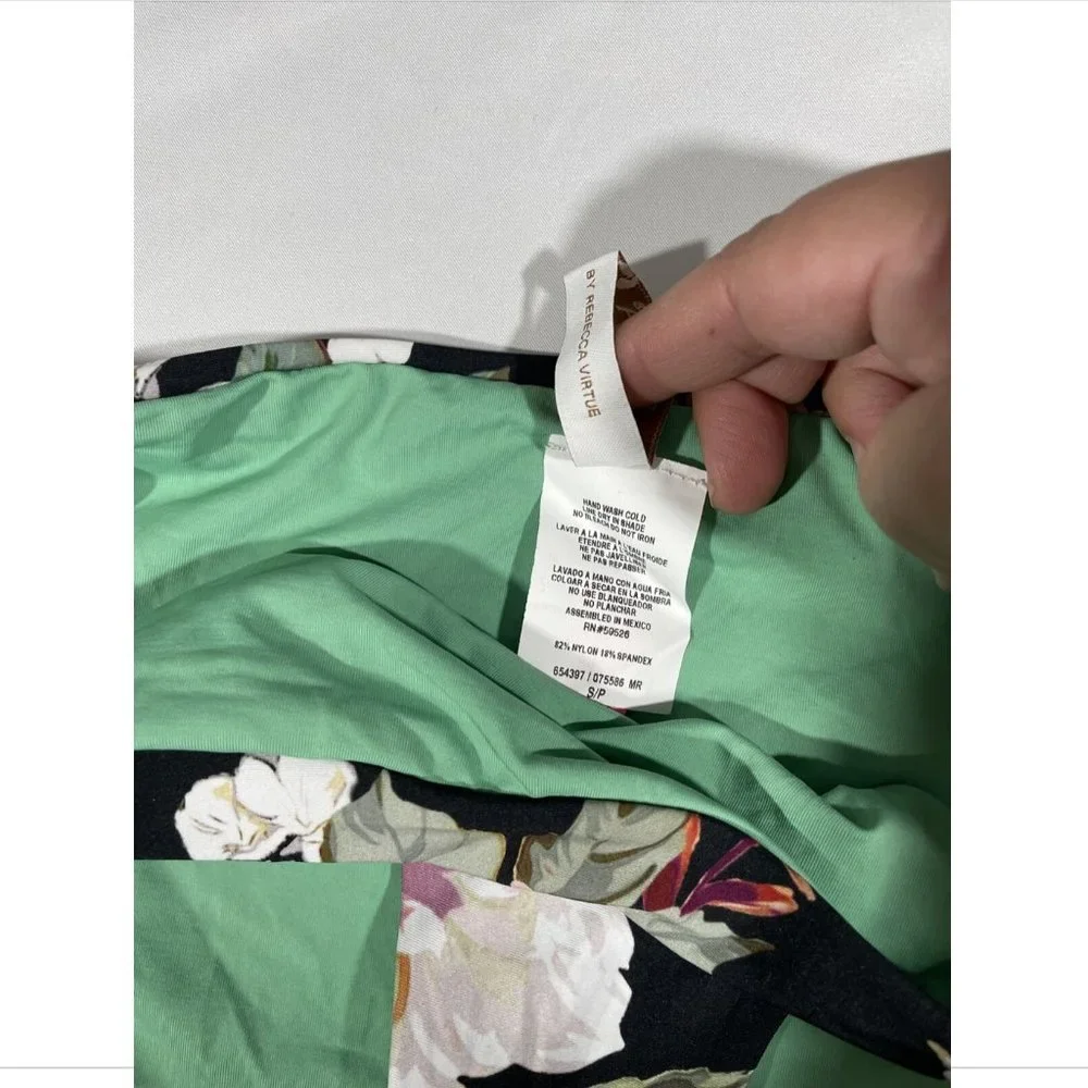 NEW Becca [ Small ]‎ Spring Fling Wrap Top + Bikini Bottoms in Black Floral